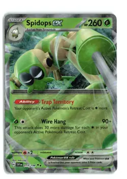 Pokemon TCG Scarlet & Violet Spidops ex 019/198 Double Rare - NM - Image 1