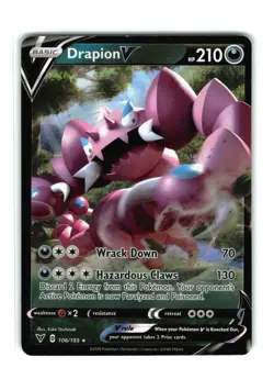 Pokemon TCG Drapion V Vivid Voltage 106/185 Regular Ultra Rare NM - Image 1
