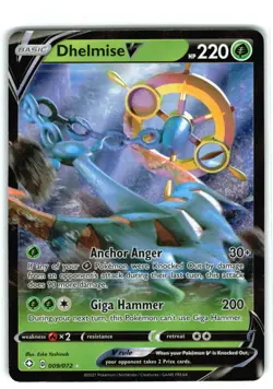 Pokemon Dhelmise V 009/072 Holo Ultra Rare Shining Fates Near Mint NM - Image 1