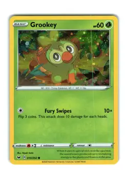 Grookey 010/202 Cosmos Holo Pokemon TCG Sword & Shield Base NM-LP - Image 1