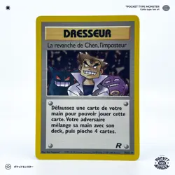 LA REVANCHE DE CHEN 76/82 Team Rocket Edition 2 ED2 VF FR Carte Pokemon - Image 2