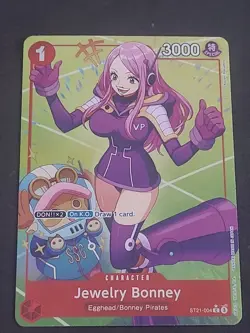 Jewelry Bonney (Alt Art Parallel) ST21-004 Starter Deck EX: Gear 5 Foil NM Card - Image 1