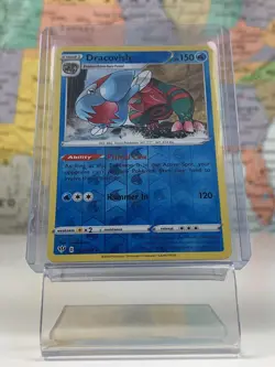 SHIPS SAME DAY Pokemon Card Dracovish 053/189 Reverse Holo Water Type 2020 - Image 1
