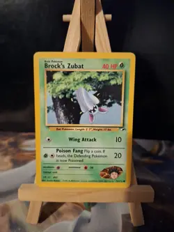 Brock's Zubat 74/132 Gym Heroes Common Pokemon Card WOTC - Image 1