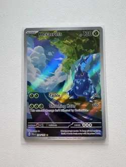 Pokemon Heracross TCG Scarlet & Violet Paldea Evolved Card 194/193 Illustration - Image 1
