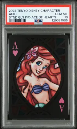 Disney The Little Mermaid Tenyo Playing Cards Ariel Ace of Hearts PSA 10 - Image 1