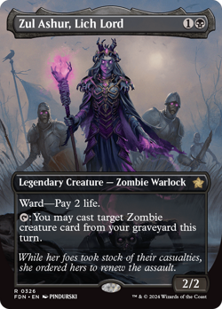 Zul Ashur, Lich Lord (Borderless) [Foundations] Magic MTG - Image 1
