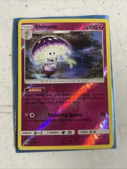 Pokemon - Shiinotic - 93/156 - Rare - Reverse Holo - Sun and Moon Ultra Prism - - Image 1