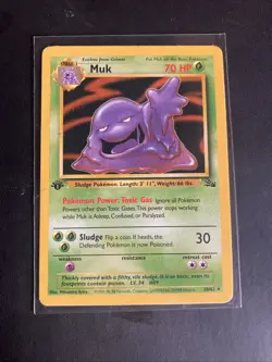 Muk 28/62 Non Holo Fossil Set Rare Pokemon WOTC MP - Image 1