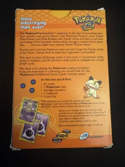 Pokemon OPENED Expedition Base Set Echo Theme Deck Vintage 2002 + Protector - NM 76930179666 - Image 2