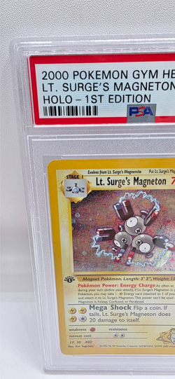 Pokemon Lt. Surge’s Magneton 8/132 - 1st Edition Holo PSA 10 Gym Heroes ENG - Image 3