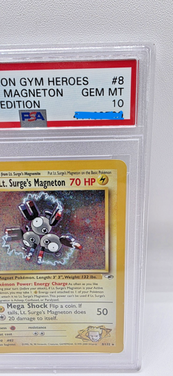 Pokemon Lt. Surge’s Magneton 8/132 - 1st Edition Holo PSA 10 Gym Heroes ENG - Image 4