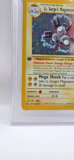 Pokemon Lt. Surge’s Magneton 8/132 - 1st Edition Holo PSA 10 Gym Heroes ENG - Image 5