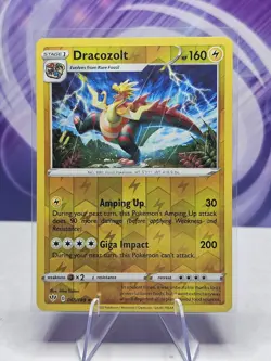 Pokemon - Dracozolt - 065/189 - Rare - Reverse Holo - Sword & Shield - Darkness - Image 1