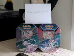2 Pokemon V Heroes Tin Sylveon and Espeon Factory Sealed - Image 2