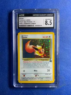 2000 BLACK STAR PROMOS POKEMON LEAGUE HOLO #11 EEVEE CGC 8.5 - Image 1