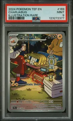 2024 POKEMON TEF EN-TEMPORAL FORCES ILLUSTRATION RARE #169 CHARJABUG PSA 9 - Image 1
