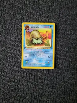 Pokemon Fossil Set 1st Edition Regular Finish Omanyte 52/62 LP-NM OC1482 - Image 1