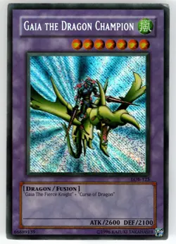 Gaia the Dragon Champion LOB-125 - LP - The Legend of Blue Eyes - OG Print - Image 1
