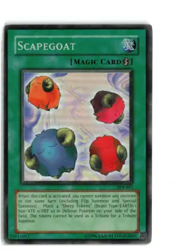 SCAPEGOAT SDJ-041 UNLIMITED Yugioh TCG Damaged *READ - Image 1