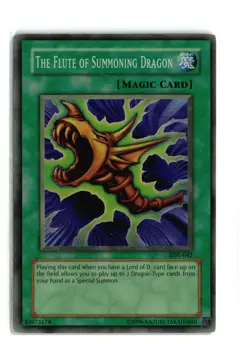 THE FLUTE OF SUMMONING DRAGON SDK-042 UNLIMITED Yugioh TCG Damaged *READ - Image 1
