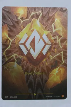 2025 League of Legends Riftbound ENGLISH TCG Card Body Rune OGN·126a/298 Alt Art - Image 1
