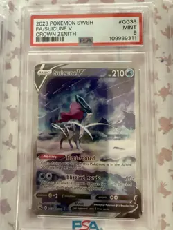 Suicune v Crown Zenith Galarian Gallery Holo Ultra Rare Card GG38 GG70 PSA 9 - Image 5