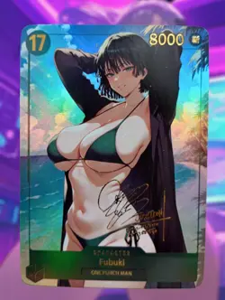 Fubuki One Punch Man Hentai Bikini Sexy Goddess Waifu Anime Doujin DIY Card - Image 1