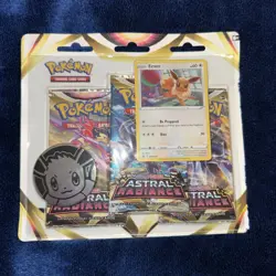 Pokemon TCG Sword & Shield Astral Radiance 3 Pack Blister Eevee - Image 1