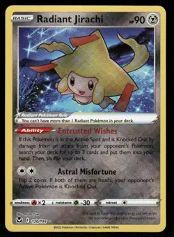 Radiant Jirachi 120/195 Radiant Rare Holo Pokemon NM - Image 1