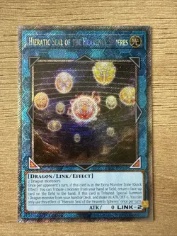 Yugioh! Hieratic Seal of the Heavenly Spheres Platinum Secret Rare RA02-EN039 - Image 1