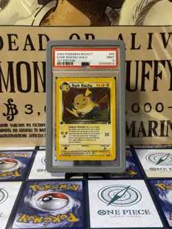 Pokemon Dark Raichu Holo 1st Edition Secret Rare Card 83/82 PSA 9 - Image 1