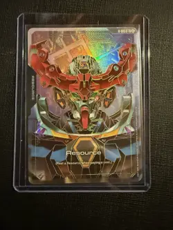 Gundam TCG Card Game Dual Impact Foil Resource GD02 R-015 C++ GQuuuuuuX Gundam - Image 1