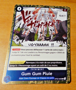 ONE PIECE CARD GAME RARE HOLO CARTE FRANCAISE GUM GUM OP02-068 FR MINT - Image 1