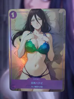 Hanabi Hyuga Naruto Sexy Hot Bikini Girl Anime Lewd Waifu Doujin Goddess Card - Image 1