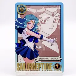 Sailor Neptune 1995 Vintage Card Foil Stamped TCG #249 Sailor Moon S Bandai F/S - Image 1