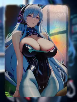 Anime Cyborg Bunny Outfit Girl Sexy Doujin Goddess Bikini Waifu Card - Image 1