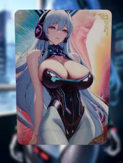 Anime Cyborg Bunny Outfit Girl Sexy Doujin Goddess Bikini Waifu Card - Image 2