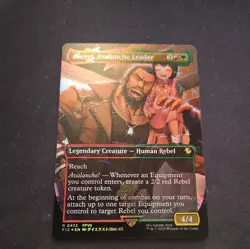 Barret, Avalanche Leader Mtg Card Chocobo Track Foil Extended Art Final Fantasy - Image 1