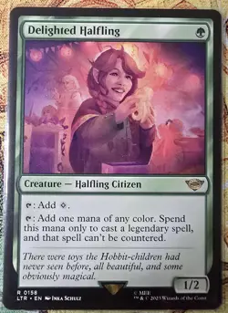 Delighted Halfling Universes Beyond: LOTR: Tales of Middle-Earth Regular,NM+,MTG - Image 1