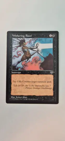 MTG - Withering Boon - Mirage - Magic the Gathering - VG/LP #4 - Image 1