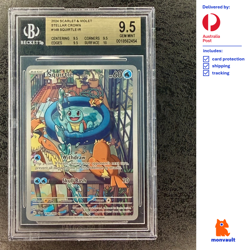 BGS 9.5 GEM MINT | Squirtle 148/142 IR | Stellar Crown | Pokemon TCG - Image 1