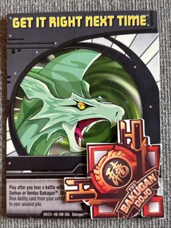 Bakugan:Battle Brawlers | Get It Right Next Time ?? Blue Ability Card | 40/48d - Image 2