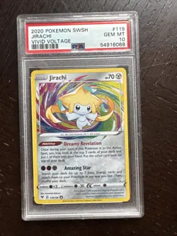 Pokemon Jirachi Holo TCG Card Vivid Voltage 119/185 PSA 10 Amazing Rare - Image 1