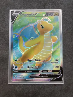 Pokemon Go Dragonite v Full Art Ultra Rare Card 76/78 - Image 1