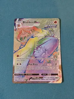 Pokemon TCG Blaziken VMAX Chilling Reign Secret Rainbow Rare Card 200/198 - Image 2