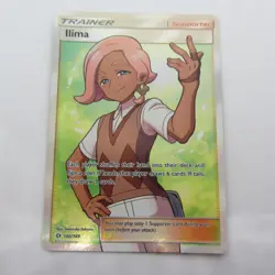 Pokemon Ilima Full Art Ultra Rare Trainer Supporter Card Sun & Moon HOLO 146/149 - Image 1