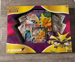Pokemon TCG Alakazam V Box Factory Sealed 4 Booster Packs with Foil Promo Card - Image 1