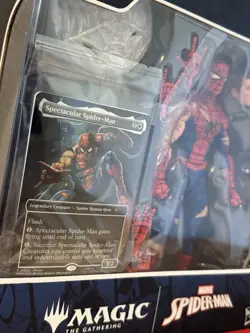 Marvel Legends Magic The Gathering Battle Damaged Spider Man Action Figure TCG - Image 2