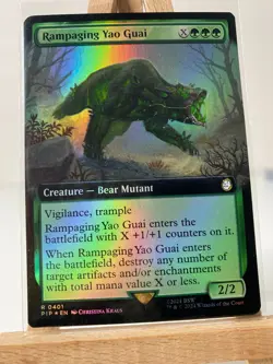 MTG NM Rampaging Yao Guai - Universes Beyond Fallout [Foil] [Extended] - Image 1